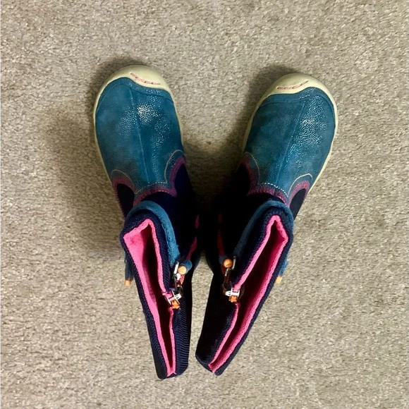 PLAE Camille Shimmer Waterproof Boots, Navy/Blue/Pink - Size 11 (GUC) - Picture 5 of 9